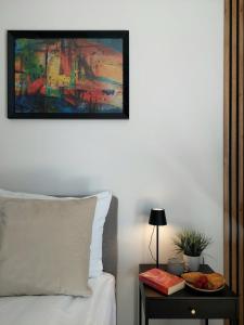 Łóżko lub łóżka w pokoju w obiekcie Modern Apartment