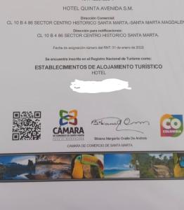 un site Web du site Web cambrien dans l'établissement Hotel Quinta Avenida S M, à Santa Marta
