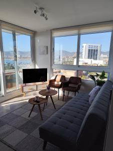 TV a/nebo společenská místnost v ubytování Departamento en el corazón de Coquimbo