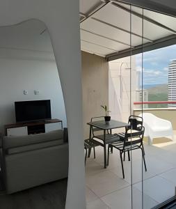 TV a/nebo společenská místnost v ubytování Linda cobertura com vista