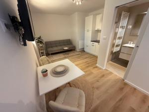 Kuchyň nebo kuchyňský kout v ubytování Apartments Lav