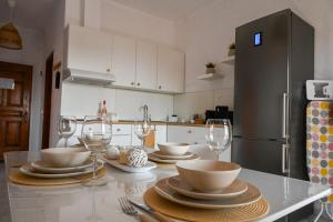 Kuchyň nebo kuchyňský kout v ubytování Bohemian Afitos Apartment
