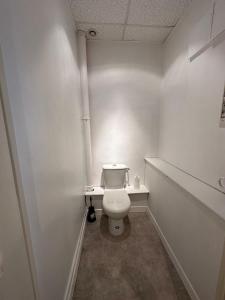 a white bathroom with a toilet in a room at PERLE RARE centre-ville in Paray-le-Monial