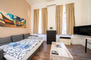 TV a/nebo společenská místnost v ubytování 2BR Party District Apartment K29