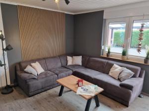 Ein Sitzbereich in der Unterkunft Ferienhaus Ohrenqualle