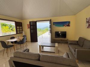 TV a/nebo společenská místnost v ubytování Maison typique au calme avec vue