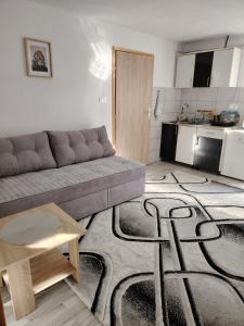 a living room with a couch and a kitchen at AURORA in Visoko +33 photos