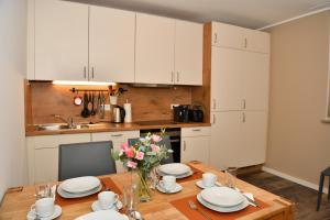 Η κουζίνα ή μικρή κουζίνα στο Boardinghouse am Welzbach
