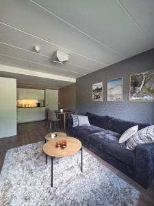 Χώρος καθιστικού στο Oppdal Sentrum Apartment - vasking, sengetoy og haandklær er inkludert