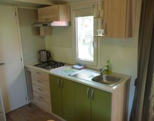 Kuchyň nebo kuchyňský kout v ubytování Mobilehomes in Seline - Paklenica Riviera 6831