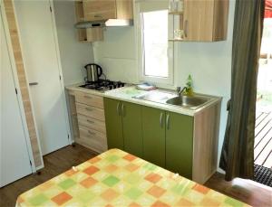 Kuchyň nebo kuchyňský kout v ubytování Mobilehomes in Seline - Paklenica Riviera 6831