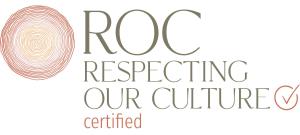 a sign that says roo respecting our culture with a fingerprint at Desert Gardens Hotel in Ayers Rock