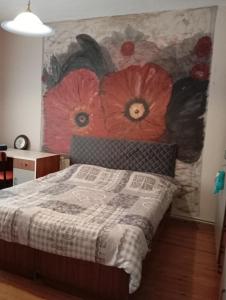 Postel nebo postele na pokoji v ubytování Kolhida home