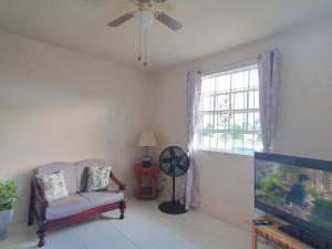TV a/nebo společenská místnost v ubytování MIRI-JOY APARTMENTS