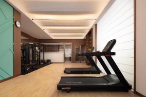 Fitness centrum a/nebo fitness zařízení v ubytování Hilton Garden Inn Chengdu Jinniu Yipintianxia