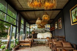 Een zitgedeelte bij Krazy Gecko Resort