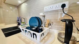 Een badkamer bij 富力公主湾R&F Princess Cove by RongYu