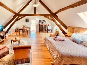 Χώρος καθιστικού στο chambres d'hôtes Domaine les Grands Pérons