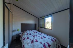 a bedroom with a bed in a room with a window at Lou Gatoun - Cottage Climatisé in Solliès-Toucas +7 photos