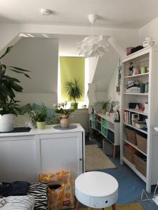 Kuchyň nebo kuchyňský kout v ubytování Gästewohnung "Am Otto-Dix-Haus"