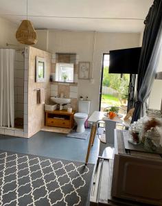 a bathroom with a toilet and a sink at Cinsaut Accommodation in Malmesbury