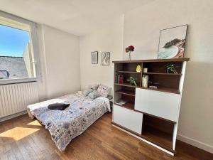 Postel nebo postele na pokoji v ubytování Grand appartement T3 lumineux en centre ville