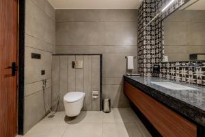 Koupelna v ubytování Hotel Highway King Neemrana