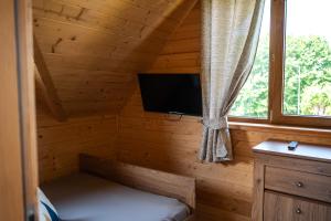 Televízia a/alebo spoločenská miestnosť v ubytovaní DOMEK POD LIMBAMI IV