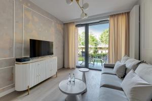 TV/trung tâm giải trí tại Scala City Center Premium Studios by Lion Apartments