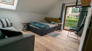 Postel nebo postele na pokoji v ubytování APARTAMENTY UL.SARNIA