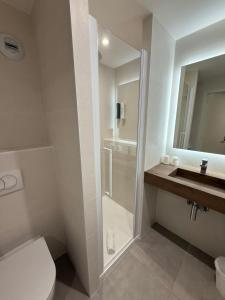 Koupelna v ubytování Hotel Aquarius