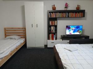 Voodi või voodid majutusasutuse Smart hostel toas