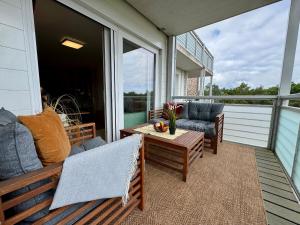 Μπαλκόνι ή βεράντα στο Käptn Brass Appartement 14 Meeresbrise