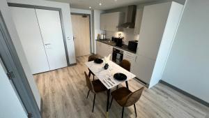 Kuchyň nebo kuchyňský kout v ubytování Self Check in Luxury apartment