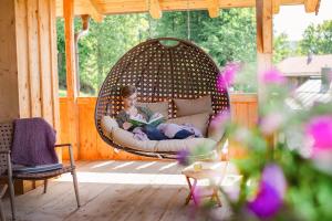 Zahrada ubytování Traumhaftes Chalet mit Sauna und Whirlpool Refugium am Rehberg