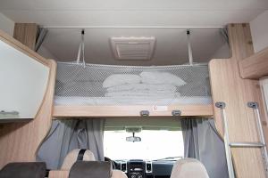 a view of the inside of a rv with towels at Encar - Bliżej nie będzie in Zator +8 photos