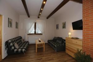 Televízia a/alebo spoločenská miestnosť v ubytovaní Apartamenty "Maryna House" Zakopane