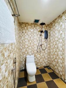 Koupelna v ubytování Hotel Sagittario