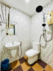 Koupelna v ubytování Hotel Sagittario