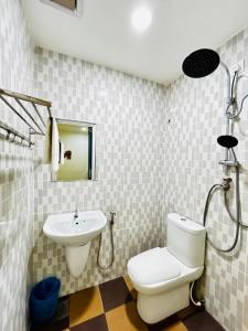 Koupelna v ubytování Hotel Sagittario