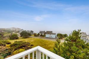 a view from the balcony of a house at The Bellevue in Lincoln City