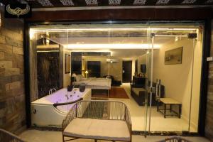 Ruang duduk di Giza Inn view
