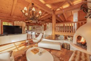 Posezení v ubytování Das Kitz - deLuxe Chalet Valerie