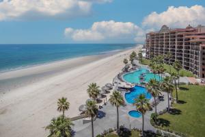 an aerial view of the beach at the resort at Sonoran Sea in Campo del Medio