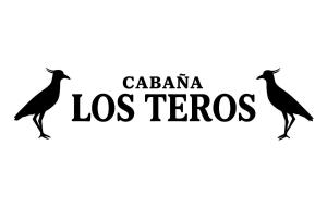 Capitán MirandaCabaña los teros的两只鸟的黑白图像，以及“cabana los terres”字样
