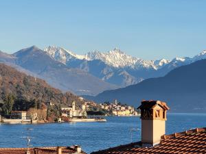 a view of a lake with mountains in the background at Blue Lake in Acquaseria