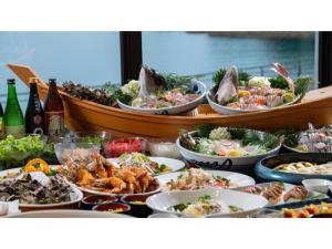 a buffet of different types of food on a table at Yunoko Umi To Yuyake - Vacation STAY 56101v in Minamata