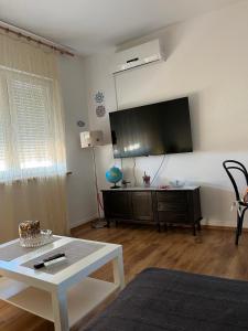 Televízia a/alebo spoločenská miestnosť v ubytovaní Charlie Apartments