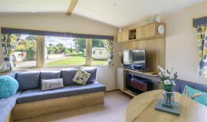 TV a/nebo společenská místnost v ubytování Caravan 6 - Blackmoor farm near tenby