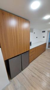Kuchyň nebo kuchyňský kout v ubytování Private rooms Sololaki